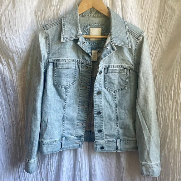 J. Jill Light Wash Jean Jacket, XS - Picture 4 of 14